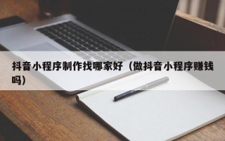 山东抖音小程序制作找哪家好（做抖音小程序赚钱吗）